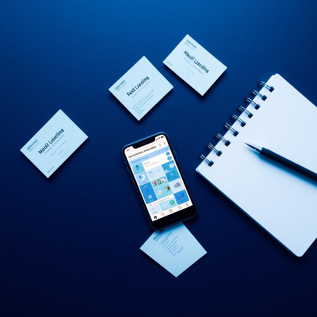 Marketing materialen flat lay